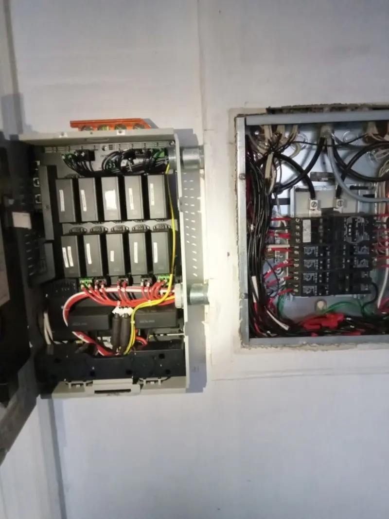 Electrical panel upgrade completed for Security Camera Wiring in Chesterfield